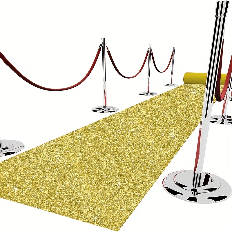 Aisle Runner White - Alfombra dorada para bodas, alfombra roja