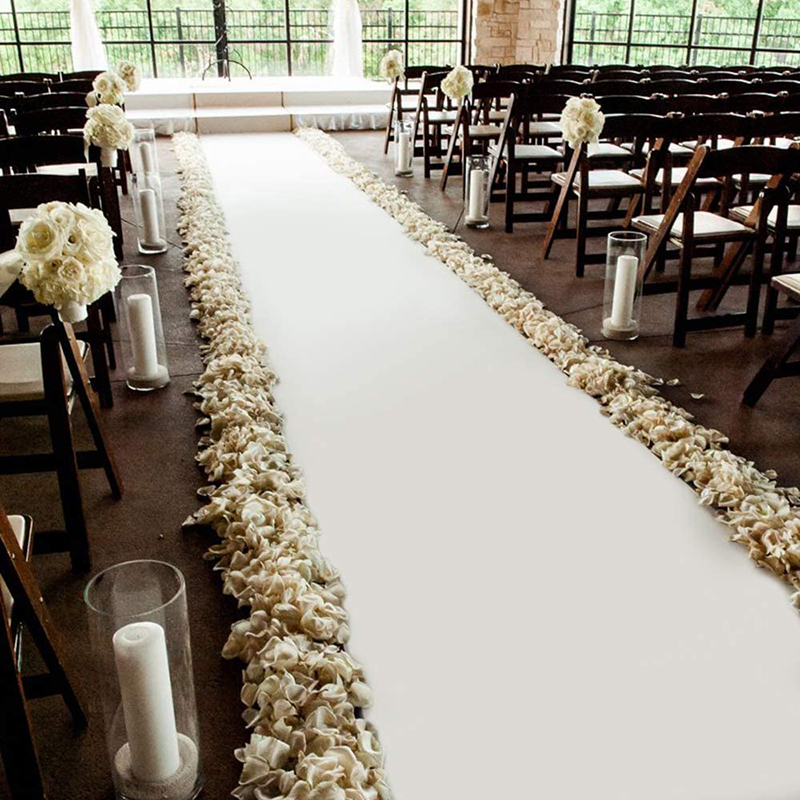 Aisle Runner White - Corredores de pasillo de boda, alfombra