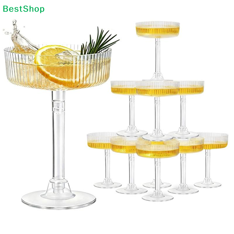 Champagne Tower Set - ☽ Copas de Martini de plástico,