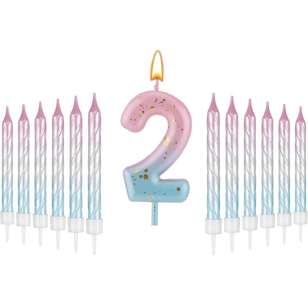 Unity Candle Set - Velas de Cumpleaños Digitales en Degradado