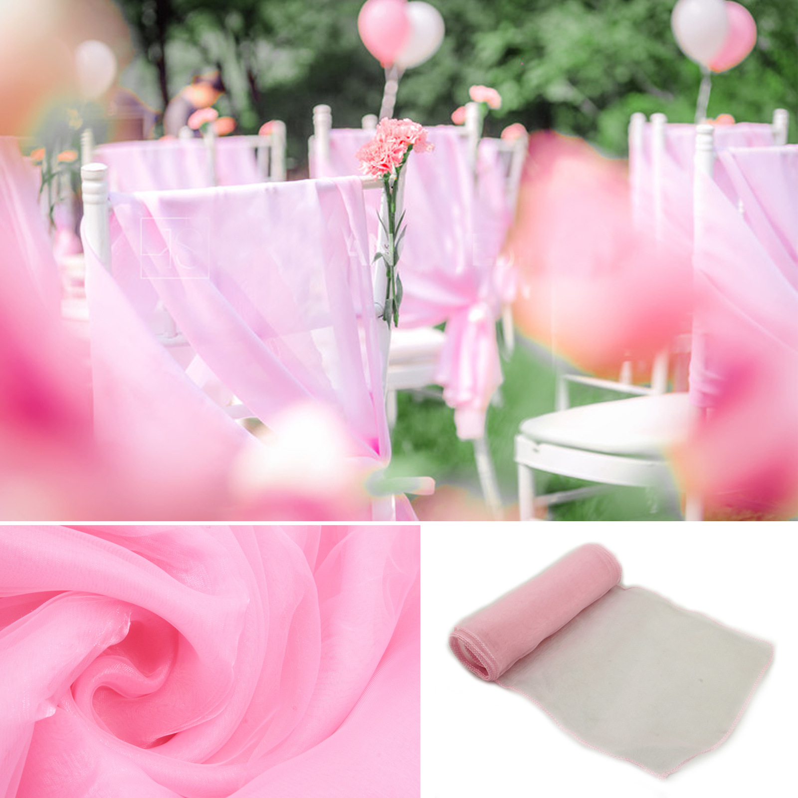 Chair Sash Organza - 1 Uds. Fajas para sillas de