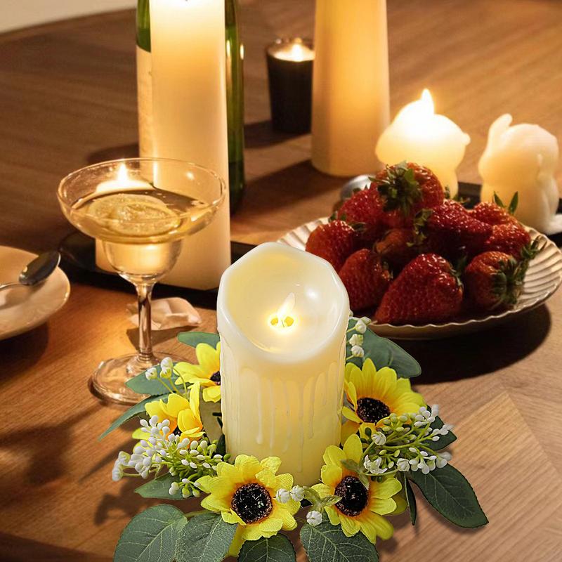 Anillos de vela de girasol Art - Unity Candle Set reseña y precio
