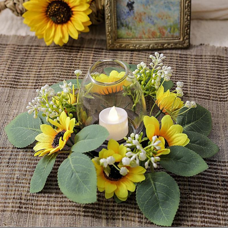 Anillos de vela de girasol Art - Unity Candle Set reseña y precio
