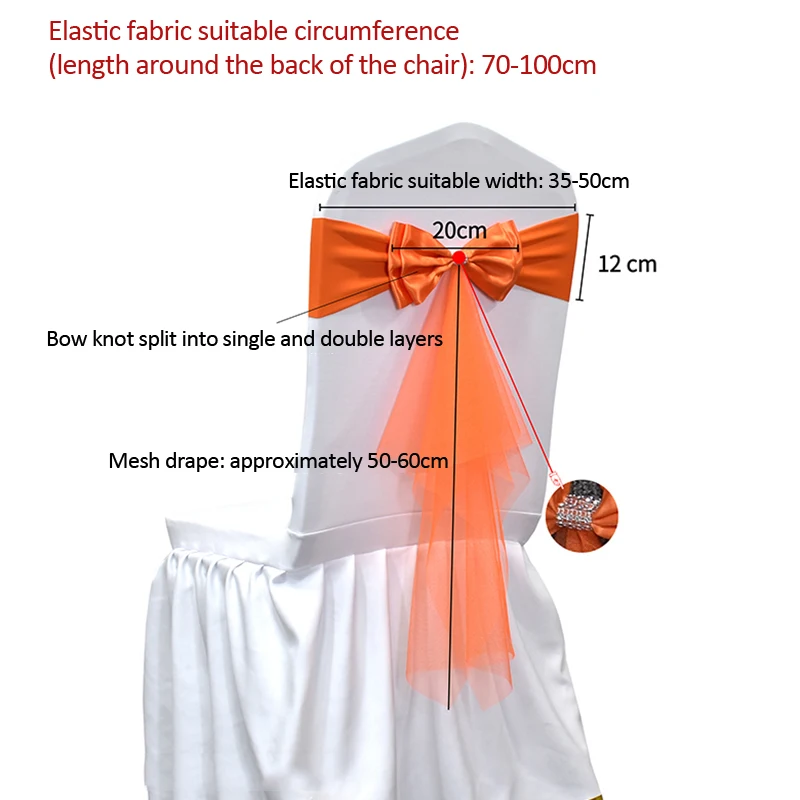 10 50 Uds. Fajas de LICRA para - Chair Sash Organza reseña y precio