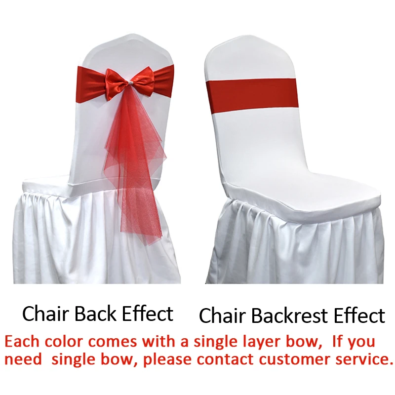 10 50 Uds. Fajas de LICRA para - Chair Sash Organza reseña y precio