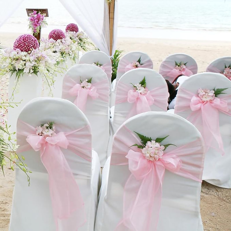 Lazos de Organza para Sillas,  - Chair Sash Organza reseña y precio