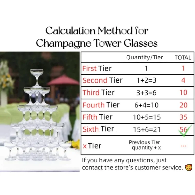 Juego de 20-60 Copas de Champá - Champagne Tower Set reseña y precio