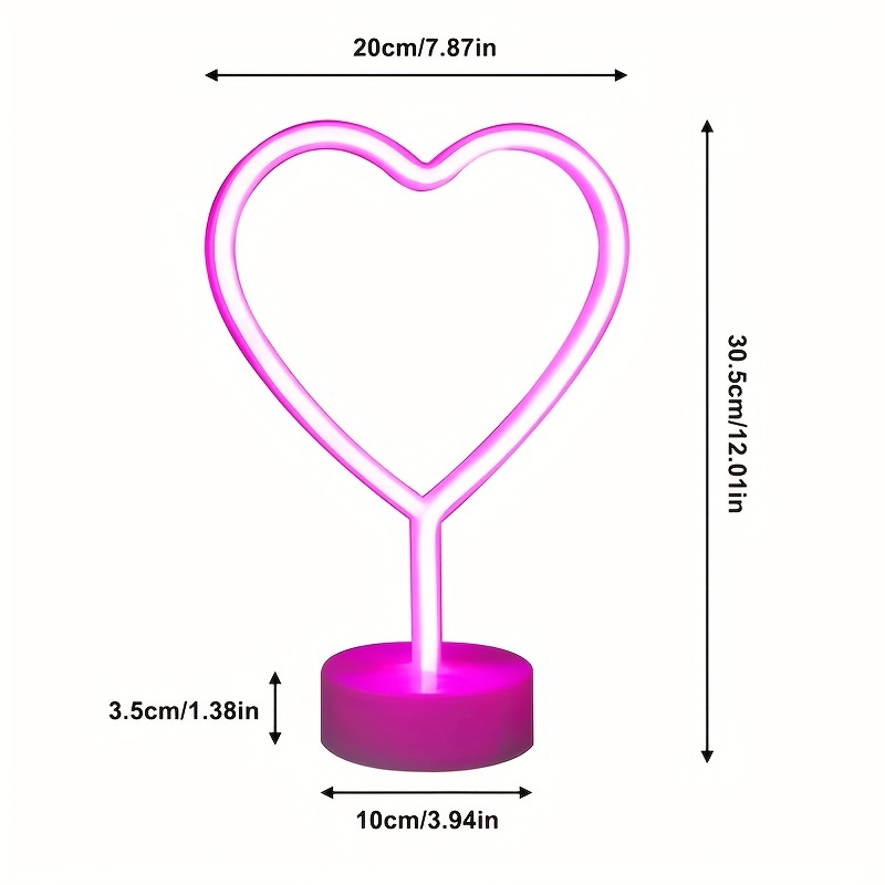 Luz de neón en forma de corazó - Wedding Power Supply reseña y precio