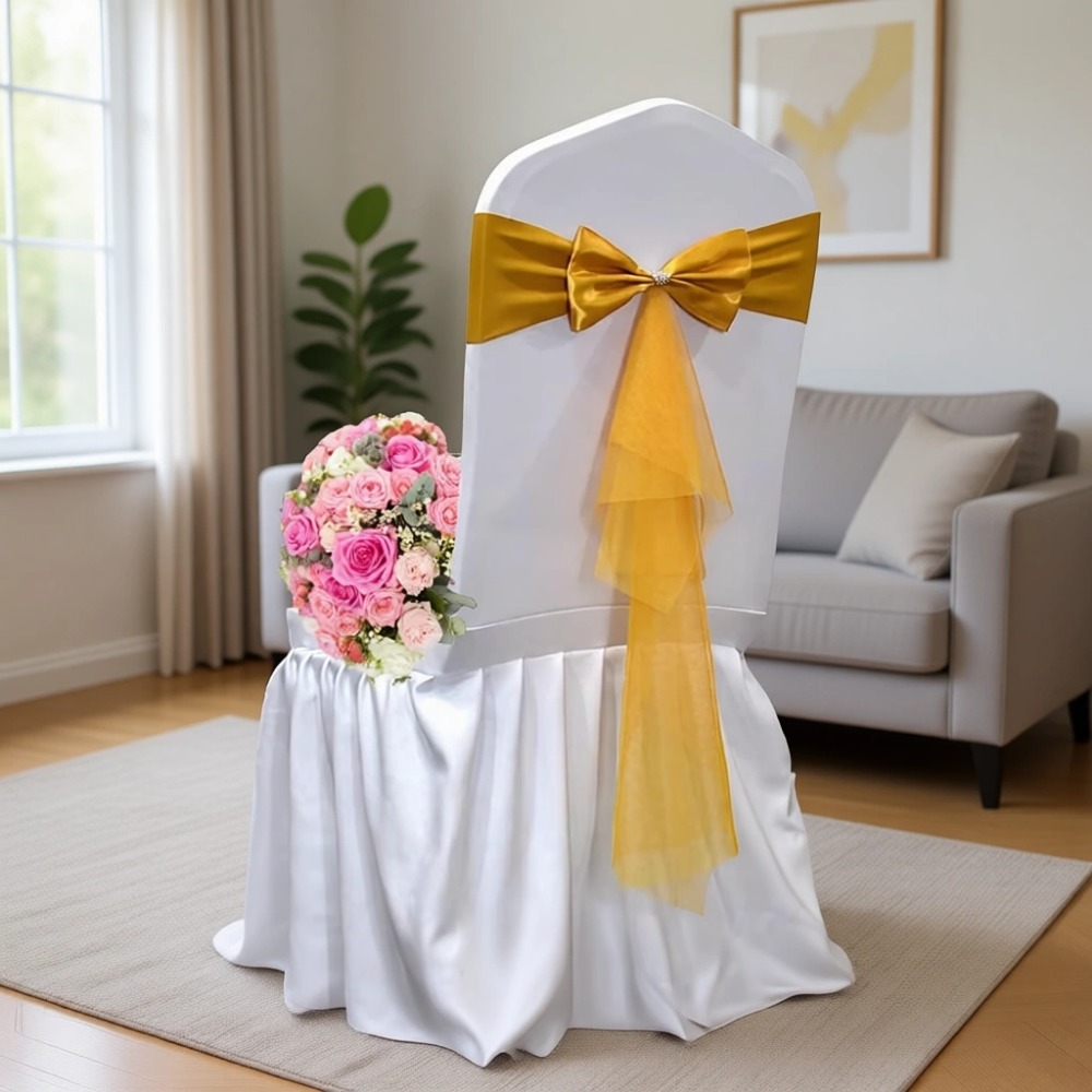 Lazos de Organza Elásticos par - Chair Sash Organza reseña y precio