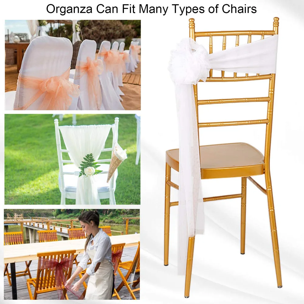 Venta al por mayor, paquete de - Chair Sash Organza reseña y precio