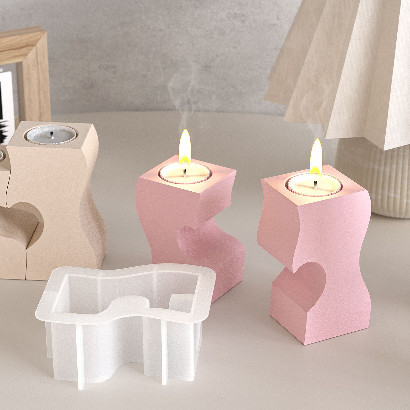 S corazón candelabro moldes de - Unity Candle Set reseña y precio