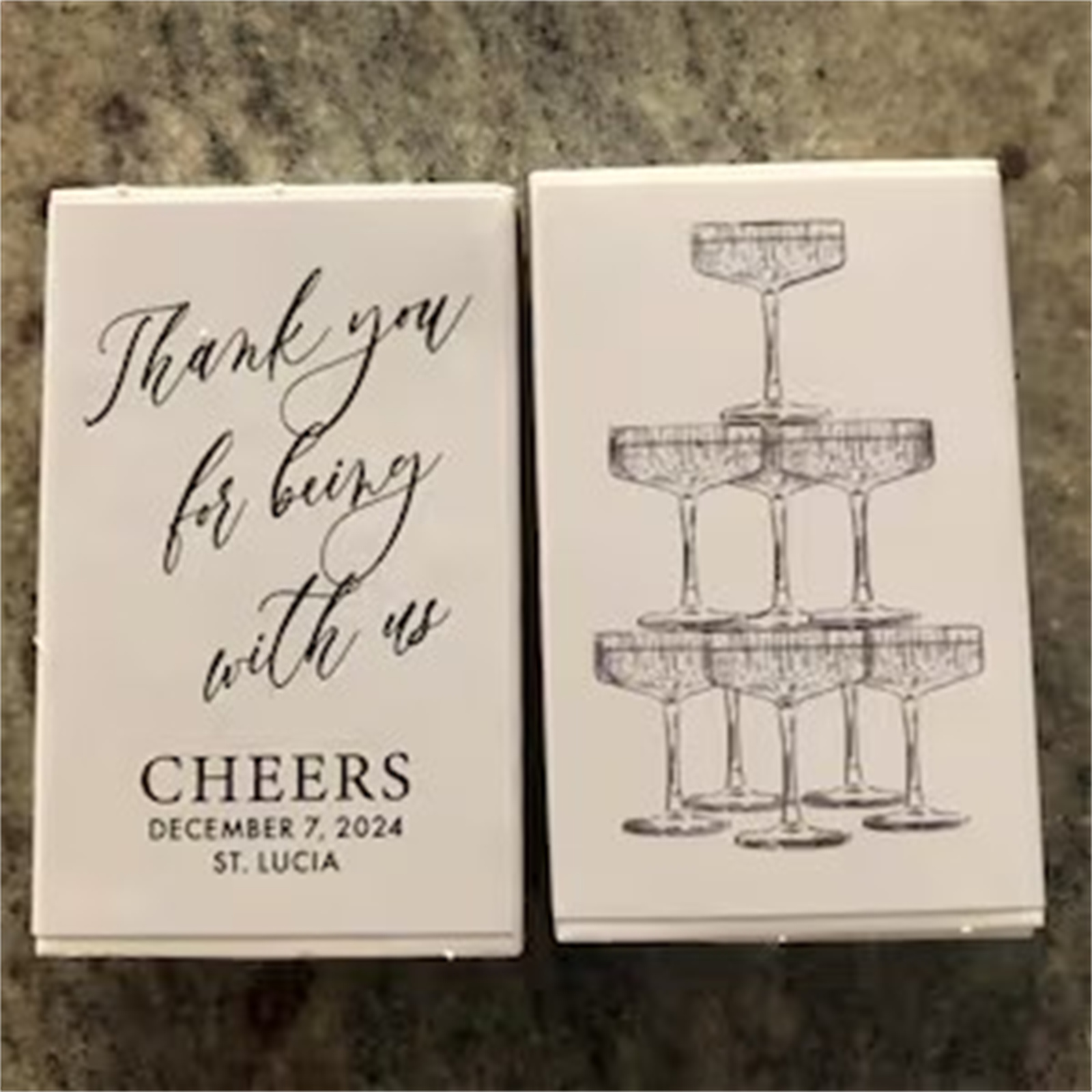 Cajas de cerillas personalizad - Champagne Tower Set reseña y precio