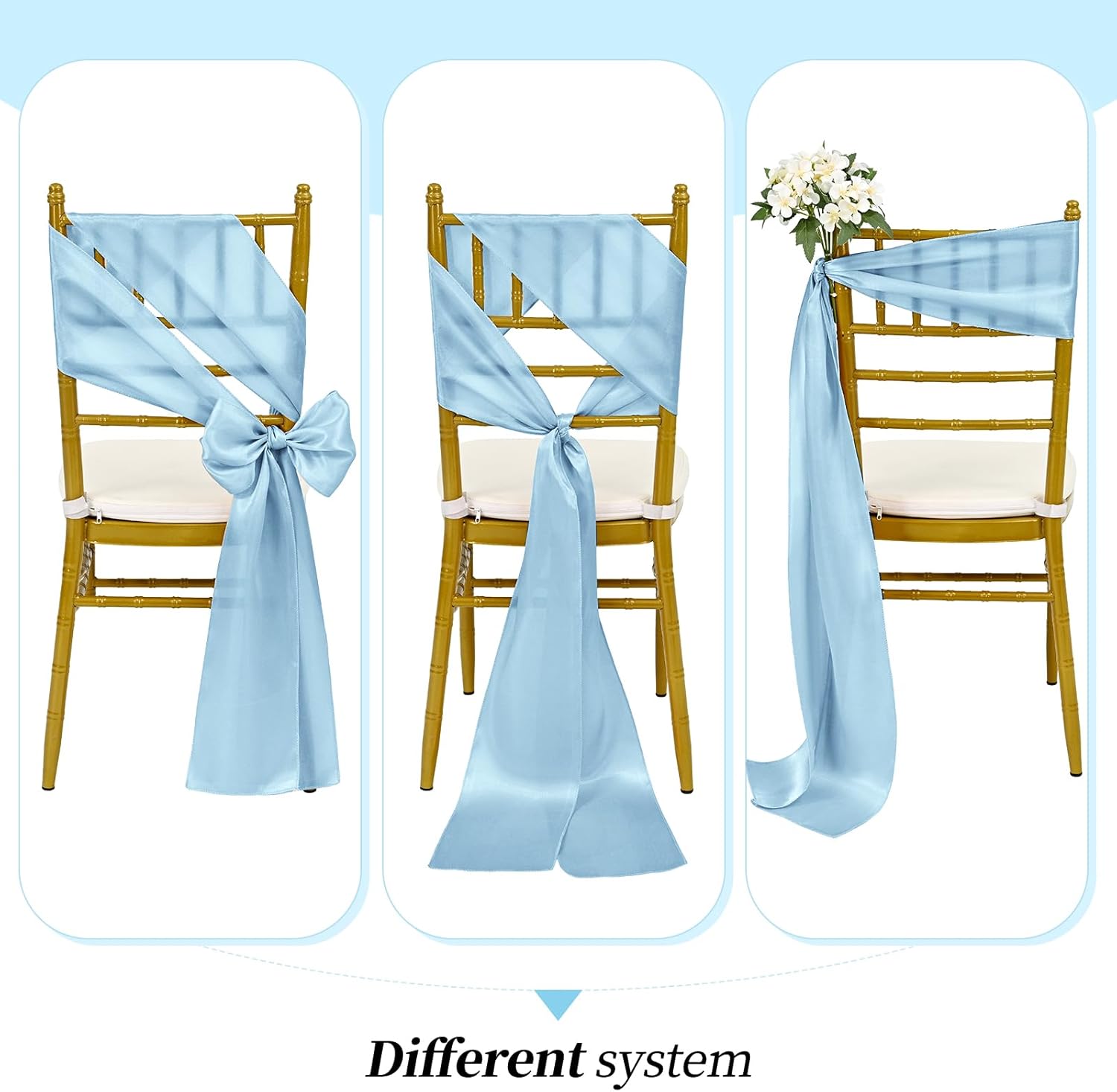 10/50 Lazos de Satén para Sill - Chair Sash Organza reseña y precio
