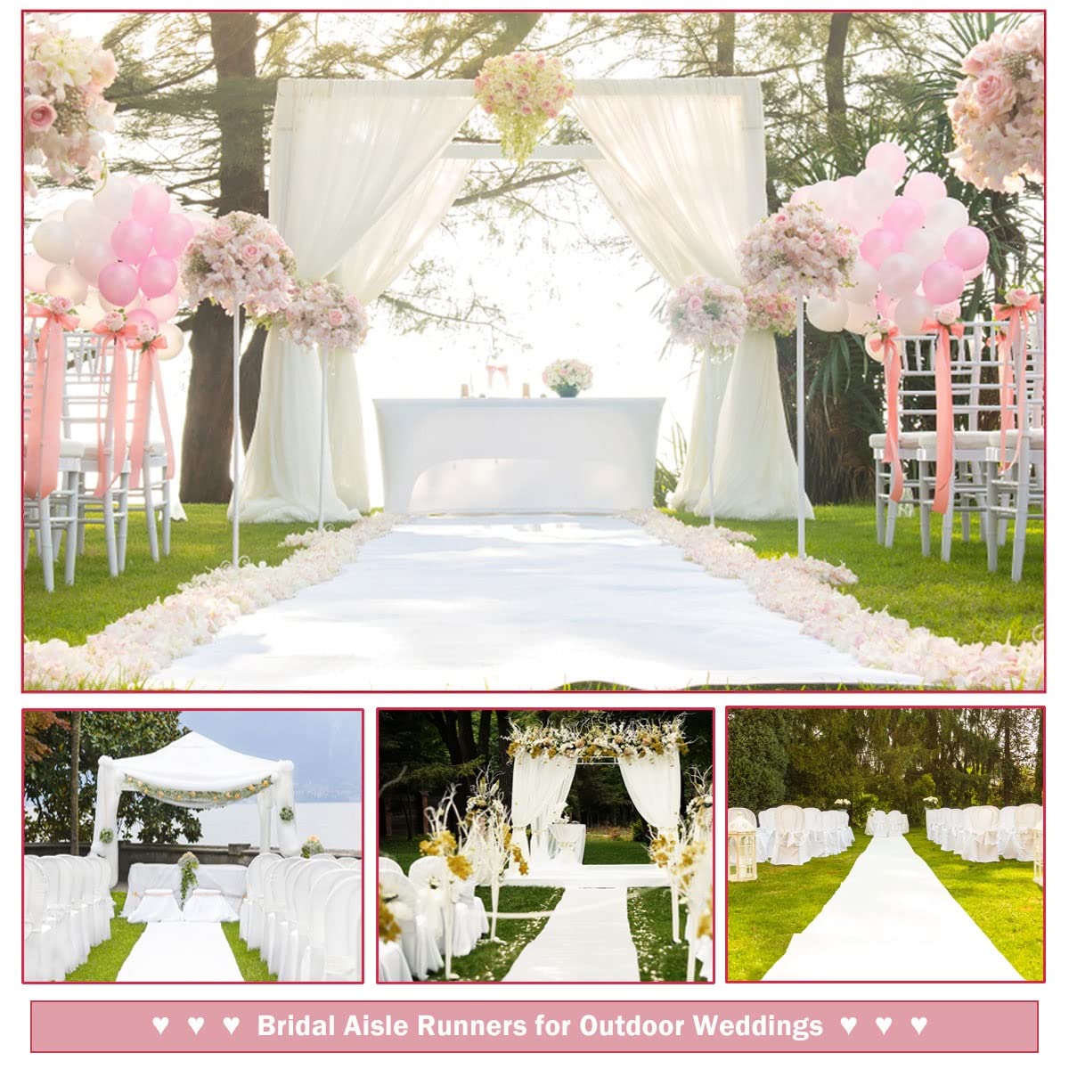 Alfombra blanca antideslizante - Aisle Runner White reseña y precio