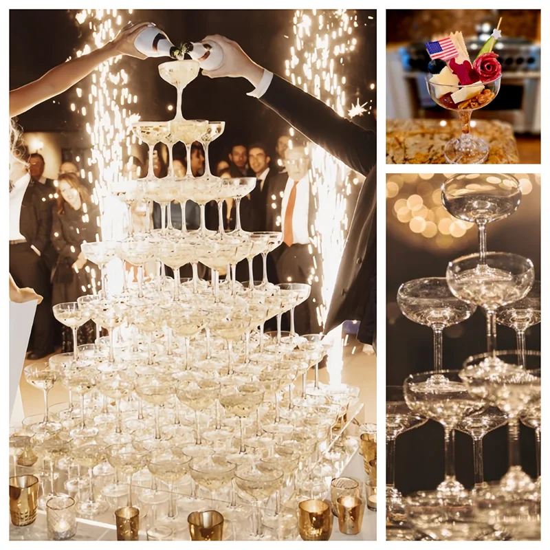 Copas de champán de plástico t - Champagne Tower Set reseña y precio