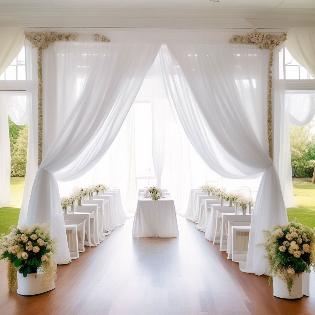 Rollo de tul blanco para decor - Chair Sash Organza reseña y precio